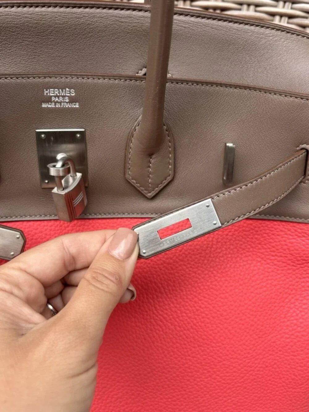 Authentic Hermes Birkin 35 Limited edition Cascade Tricolor Clemence Swift